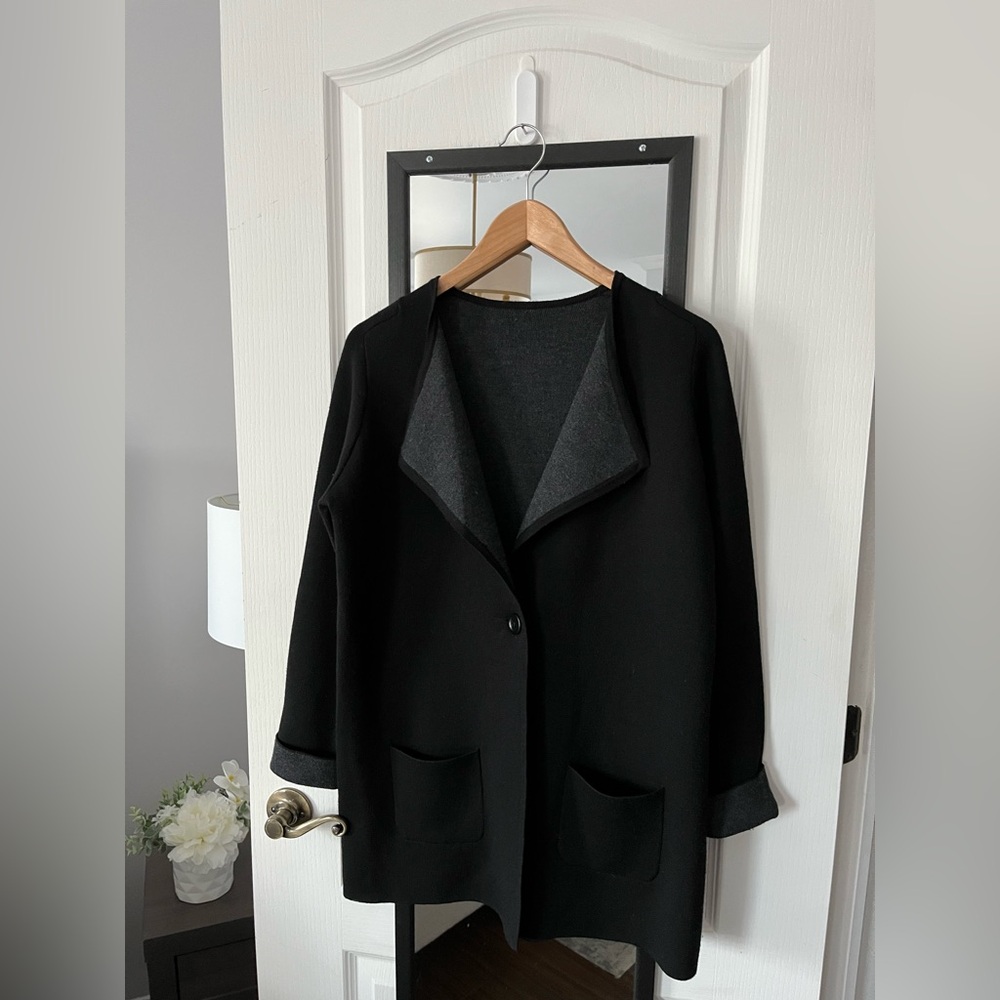 Black long cardigan no brand